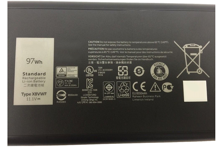 Battery for Dell 05XT3V laptop
